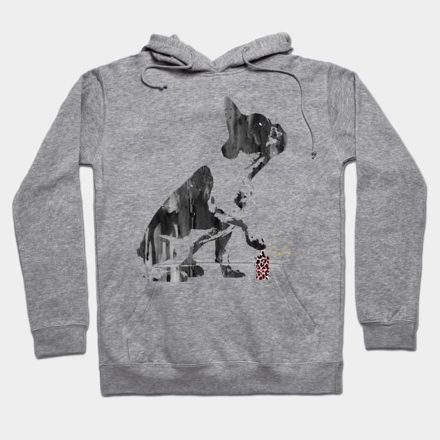 French Bulldog with perfume, French Bulldog, Frenchie Hoodie by RosaliArt